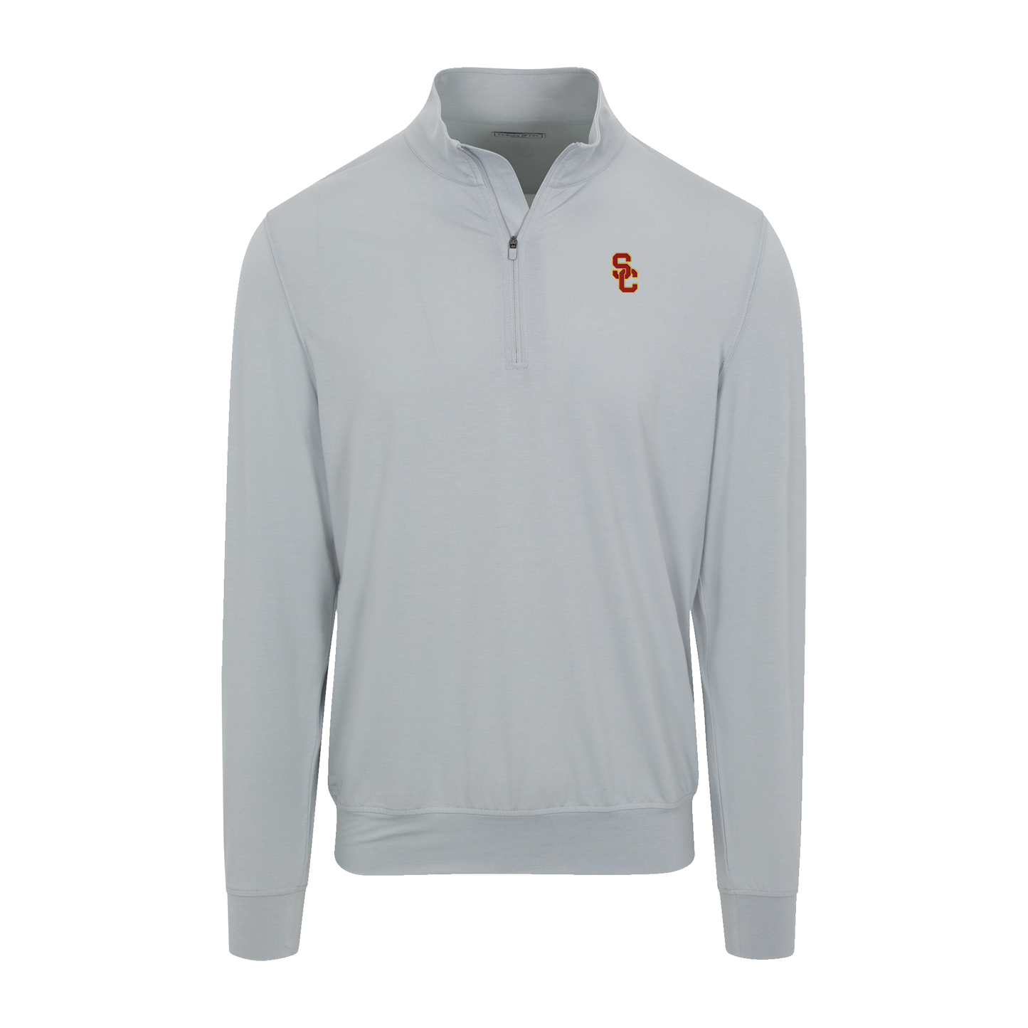 USC Velocity Performance Quarter Zip Light Grey