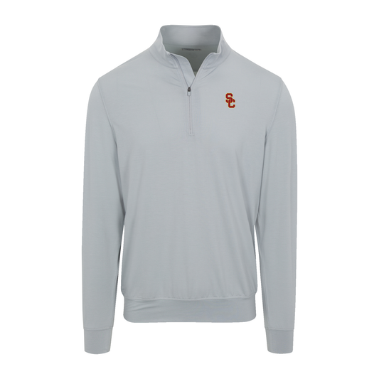 USC Velocity Performance Quarter Zip Light Grey