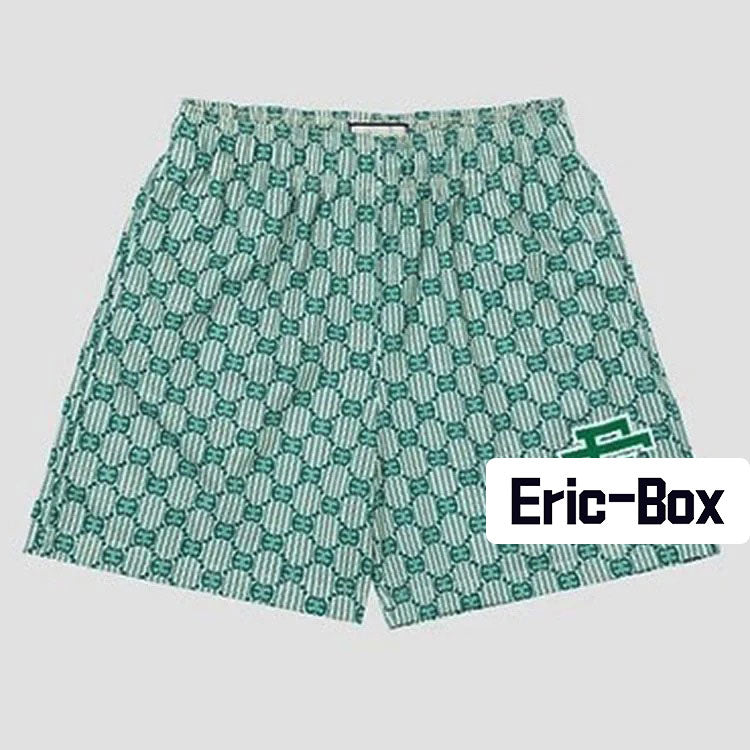 Grid Print Mesh Shorts