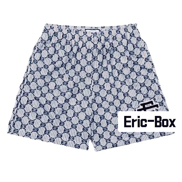 Grid Print Mesh Shorts