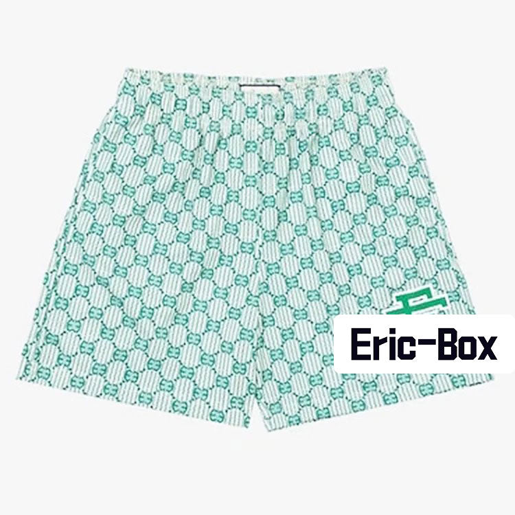 Grid Print Mesh Shorts